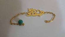 Load image into Gallery viewer, Kids - Name bracelet + turquoise
