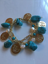 Load image into Gallery viewer, Customized - 6 Names Turquoise Bracelet