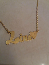 Load image into Gallery viewer, Name Necklace - Mini sandy side heart