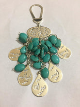 Load image into Gallery viewer, Keychain - 6 Inputs Custom + turquoise stone