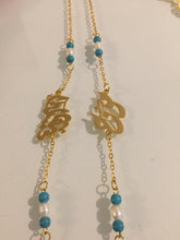 Load image into Gallery viewer, Family Necklace - pearl and turquoise