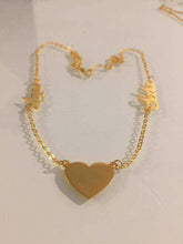 Load image into Gallery viewer, 2 name necklace - couples name + 1 heart