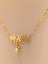 Load image into Gallery viewer, Name Necklace - Heart butterfly