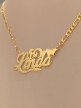 Load image into Gallery viewer, Name Necklace - Butterfly inline writing