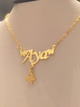 Load image into Gallery viewer, Name Necklace - Multi butterfly