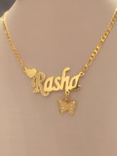 Load image into Gallery viewer, Name Necklace - Heart/butterfly