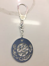 Load image into Gallery viewer, Keychain - 2 Inputs Custom Blue circle