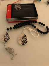 Load image into Gallery viewer, Pendant - 2 Names Custom Car Stone half colored