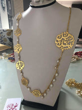 Load image into Gallery viewer, Family Necklace - 8 Names and pearl