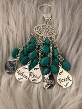 Load image into Gallery viewer, Keychain - 6 Inputs Custom + turquoise stone