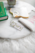 Load image into Gallery viewer, Keychain - 2 Inputs Custom White bar