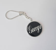 Load image into Gallery viewer, Keychain - Doaa Name Custom Black circle