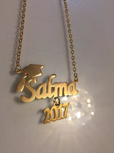 Load image into Gallery viewer, Graduation - name + date Pearl necklace