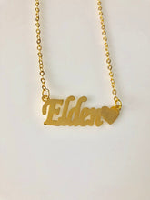 Load image into Gallery viewer, Name Necklace - Mini sandy side heart