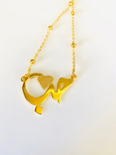 Load image into Gallery viewer, Name Necklace - Mini sandy side heart