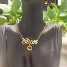 Load image into Gallery viewer, Name Necklace - hollow heart descending