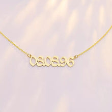 Load image into Gallery viewer, Name Necklace - Numbers design