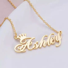 Load image into Gallery viewer, Name Necklace - Crown
