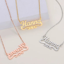 Load image into Gallery viewer, Name Necklace - eye under name