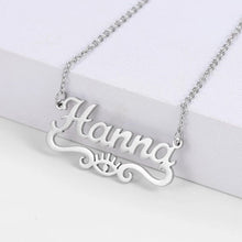 Load image into Gallery viewer, Name Necklace - eye under name