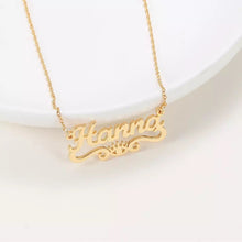 Load image into Gallery viewer, Name Necklace - eye under name
