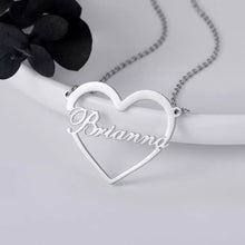 Load image into Gallery viewer, Name Necklace - A big heart in the middle of it is a name