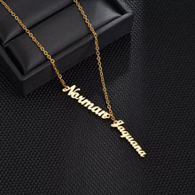 Load image into Gallery viewer, Two Name Necklace - Two names on top of each other
