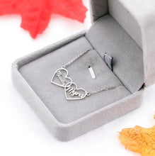 Load image into Gallery viewer, Two Name Necklace - Two overlapping hearts