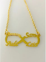 Load image into Gallery viewer, Family Necklace - Infinity simple 4 names
