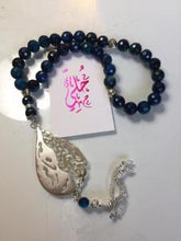 Load image into Gallery viewer, Pendant -Name Doaa Custom Car Stone half oval