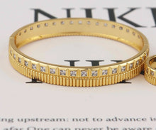 Load image into Gallery viewer, Bracelet - Gold bracelet zigzag zircon
