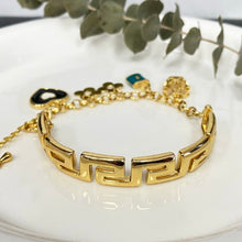 Load image into Gallery viewer, Bracelet - Gold bracelet zigzag chain with pendants
