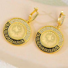 Load image into Gallery viewer, Earring - Gold new lira zigzag with zircon
