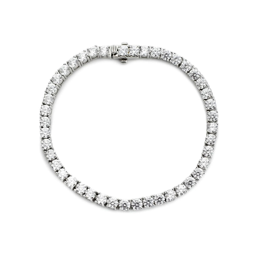 Bracelet - silver rhinestone chain
