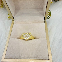 Load image into Gallery viewer, Ring - Gold free size zircon heart shape
