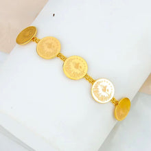 Load image into Gallery viewer, Bracelet - Gold thin chain with lira bracelet
