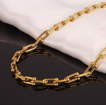 Load image into Gallery viewer, Necklace - Stainless steel gold trendy chain
