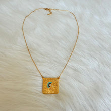 Load image into Gallery viewer, Necklace - Stainless steel chain with gold square kol a3oz b rab elfalak
