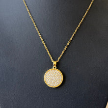 Load image into Gallery viewer, Necklace - Stainless steel gold zircon circle
