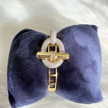 Load image into Gallery viewer, Bracelet - new shape gold bangle with big zircon
