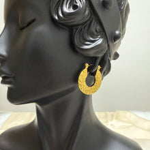Load image into Gallery viewer, Stainless steel- Earrings gold wide hoop
