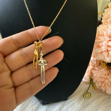 Load image into Gallery viewer, Necklace - Stainless steel gold and silver hug
