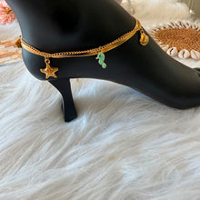 Load image into Gallery viewer, Anklet - Stainless steel gold chain with Marine animals
