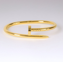 Load image into Gallery viewer, Stainless steel - Gold nail bangle without zircon
