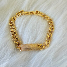 Load image into Gallery viewer, Bracelet - Gold chain bracelet with gold stones
