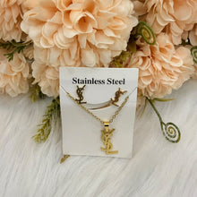 Load image into Gallery viewer, Sets - Stainless steel 2 pieces necklace and earrings gold letters
