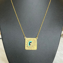 Load image into Gallery viewer, Necklace - Stainless steel chain with gold square kol a3oz b rab elfalak
