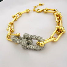 Load image into Gallery viewer, Bracelet - Gold trend zircon chains
