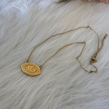 Load image into Gallery viewer, Necklace - Stainless steel gold eye shape enta 3omry

