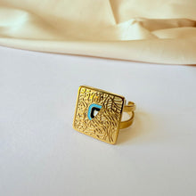 Load image into Gallery viewer, Ring - Stainless steel ring free size gold square new shape
